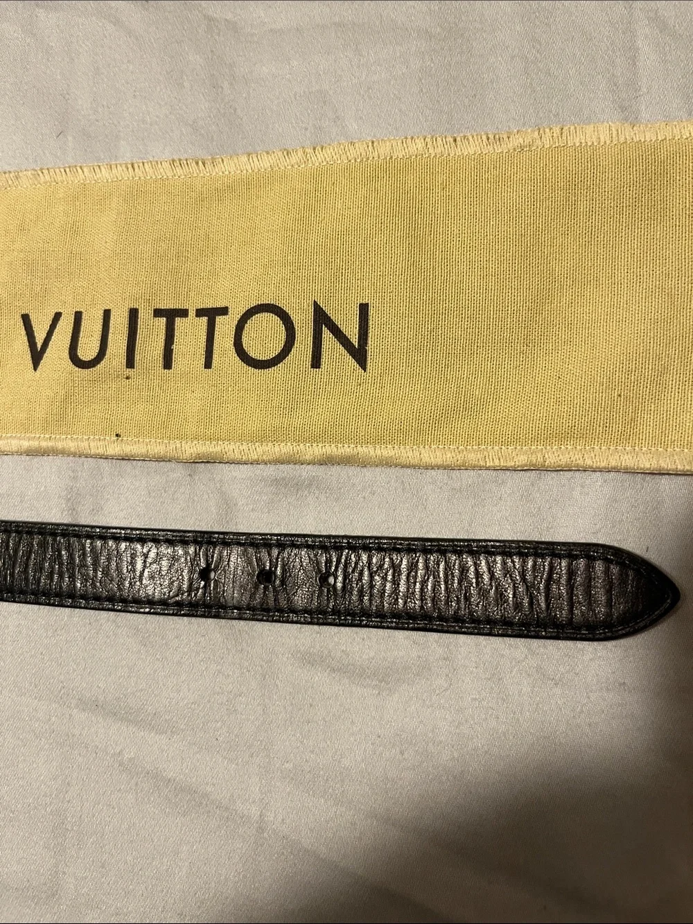 Louis Vuitton Black Leather Bracelet